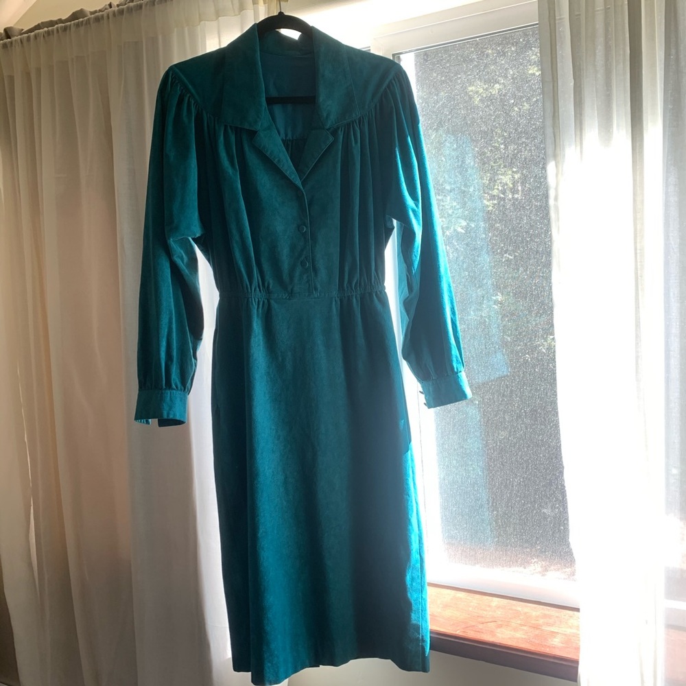 Vintage faux suede dress